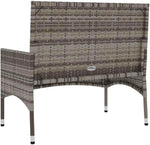 Load image into Gallery viewer, vidaXL 2-Seater Garden Bench with Cushions Patio Furniture Outdoor Seating Patio 2-seater Bench with Backrest Armrest Grey Poly Rattan