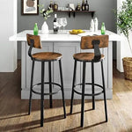 Load image into Gallery viewer, Vintage Style Rustic Brown Bar Chairs - Set of 2-GCC Home Center