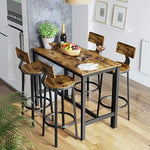 Load image into Gallery viewer, Vintage Style Rustic Brown Bar Chairs - Set of 2-GCC Home Center