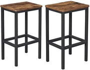 Vintage Style Rustic Brown Bar Stools - Set of 2-GCC Home Center
