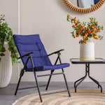 Load image into Gallery viewer, Vista Blue 3-Piece Balcony Bistro Set – 1 + 2 Seater Outdoor Chairs with Coffee Table, All-Weather Garden Furniture**