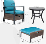 Load image into Gallery viewer, VITAL 5 Pieces Patio Furniture Set Outdoor Patio Conversation Bistro Set Modern Chairs with Coffee Table for Home and Balcony Patio Outdoor Furniture Conversation Sets Porch Chairs (VI-CTS-02)