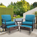 Load image into Gallery viewer, VITAL 5 Pieces Patio Furniture Set Outdoor Patio Conversation Bistro Set Modern Chairs with Coffee Table for Home and Balcony Patio Outdoor Furniture Conversation Sets Porch Chairs (VI-CTS-02)