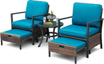 Load image into Gallery viewer, VITAL 5 Pieces Patio Furniture Set Outdoor Patio Conversation Bistro Set Modern Chairs with Coffee Table for Home and Balcony Patio Outdoor Furniture Conversation Sets Porch Chairs (VI-CTS-02)