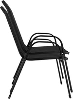 Load image into Gallery viewer, Vital Outdoor Patio Bistro Set – Black Wicker Chairs &amp; Round Table for Elegant and Comfortable Small Space Dining, Relaxation, and Outdoor Enjoyment (VI-DNS-13)