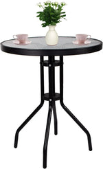 Load image into Gallery viewer, Vital Outdoor Patio Bistro Set – Black Wicker Chairs &amp; Round Table for Elegant and Comfortable Small Space Dining, Relaxation, and Outdoor Enjoyment (VI-DNS-13)