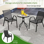 Load image into Gallery viewer, Vital Outdoor Patio Bistro Set – Black Wicker Chairs &amp; Round Table for Elegant and Comfortable Small Space Dining, Relaxation, and Outdoor Enjoyment (VI-DNS-13)