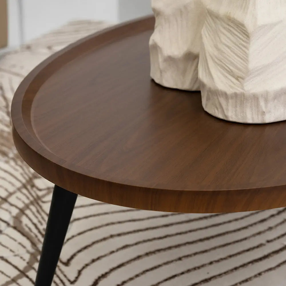 Walnut & Black Coffee Table