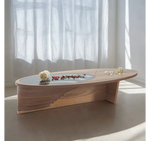 Load image into Gallery viewer, Walnut Coffee Table - Engineered Wood With Tempered Glass