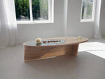 Load image into Gallery viewer, Walnut Coffee Table - Engineered Wood With Tempered Glass