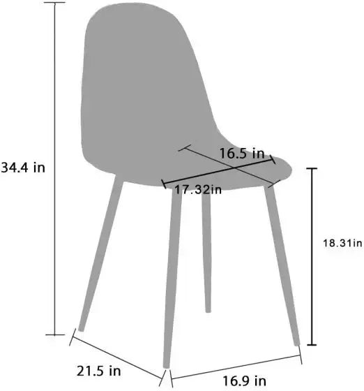 Washable PU Cushion Seat Back Dining Brown Chair-GCC Home Center