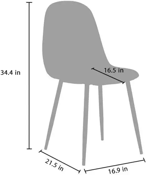Washable PU Cushion Seat Back Dining Brown Chair-GCC Home Center