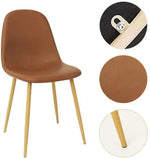 Load image into Gallery viewer, Washable PU Cushion Seat Back Dining Brown Chair-GCC Home Center