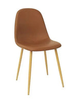 Load image into Gallery viewer, Washable PU Cushion Seat Back Dining Brown Chair-GCC Home Center