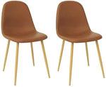 Load image into Gallery viewer, Washable PU Cushion Seat Back Dining Brown Chair-GCC Home Center