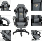 Load image into Gallery viewer, Wemart Gaming Chair, Computer Chair with Fabric?Office Chair with Armrest &amp; Adjustable Seat, Ergonomic Video Game Chair with Neck and Massage Lumbar Support (grey)-GCC Home Center