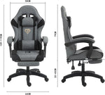 Load image into Gallery viewer, Wemart Gaming Chair, Computer Chair with Fabric?Office Chair with Armrest &amp; Adjustable Seat, Ergonomic Video Game Chair with Neck and Massage Lumbar Support (grey)-GCC Home Center