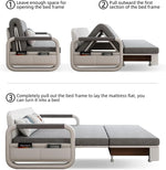 Load image into Gallery viewer, WENBO HOME Sofa Bed Pull Out Sofa Double Bed Multifunction Couch Bed Modern Style Sofa Bed Chair For Living &amp; Bed Room (1.58m, Grey)-GCC Home Center