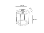 Load image into Gallery viewer, White Coffee Table Gold With Tempered Glass Top