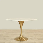 Load image into Gallery viewer, White Faux Marble Dining Table