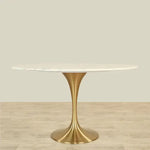 Load image into Gallery viewer, White Faux Marble Dining Table