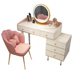 Load image into Gallery viewer, White Makeup Vanity Table with Smart Mirror and LED Lighting | Solid Wood Dressing Table Set-GCC Home Center