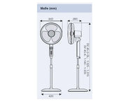 White Matt Pedestal Fan, Height Adjustable Up To 1315 mm