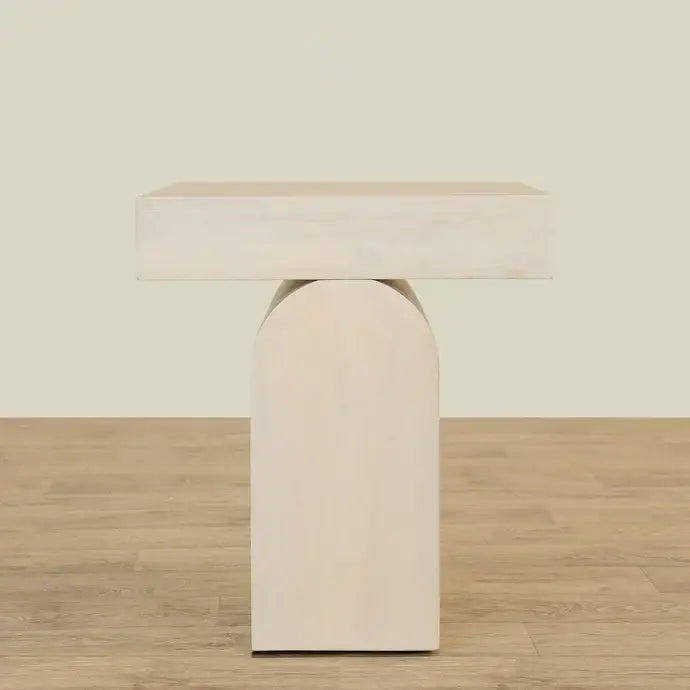 White Wood Coffee & Side Table Set