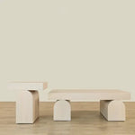 Load image into Gallery viewer, White Wood Coffee &amp; Side Table Set