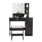Wide Vanity Set with Mirror And Stool-GCC Home Center