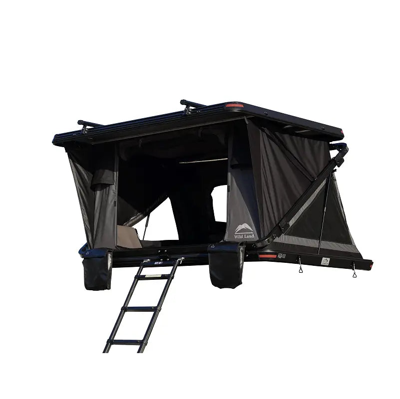 Wild Land Z Style Quick Set up Roof Top Tent Hard Shell Outdoor Camping Offroad 4WD RTT with Roomy Space Fit for 2-3 Peoples