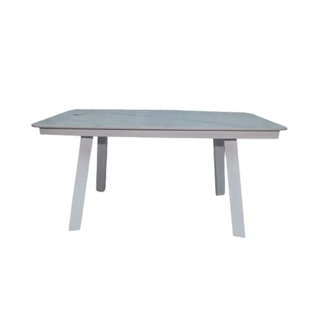 Wonderful Aluminum Frame 6-Seater Outdoor Dining Set with Cushions for Garden and Patio, Light Gray-GCC Home Center