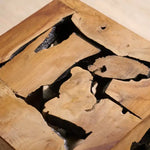 Load image into Gallery viewer, Wooden Coffee Table – Teak Root Patchwork Design