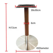 Wooden Color Square Table Base