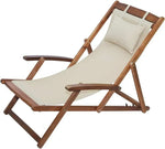 Load image into Gallery viewer, Wooden Outdoor Sun Lounger – Adjustable Reclining Deck Chair for Patio, Garden, Poolside &amp; Beach Relaxation**