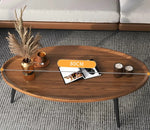 Load image into Gallery viewer, Wooden Oval Coffee Table Rustic Coffee Table Mid-Century Modern Oval Sofa Table Nesting Tables Center Table for Living Room Bedroom Office Furniture Easy Assembly (31.5") (001)