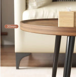 Load image into Gallery viewer, Wooden Oval Coffee Table Rustic Coffee Table Mid-Century Modern Oval Sofa Table Nesting Tables Center Table for Living Room Bedroom Office Furniture Easy Assembly (31.5") (001)