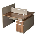 Load image into Gallery viewer, Workstation For Two People (x2) with Side Drawers - Brown-GCC Home Center