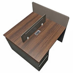 Load image into Gallery viewer, Workstation For Two People (x2) with Side Drawers - Brown-GCC Home Center