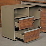 Load image into Gallery viewer, Workstation For Two People (x2) with Side Drawers - Brown-GCC Home Center