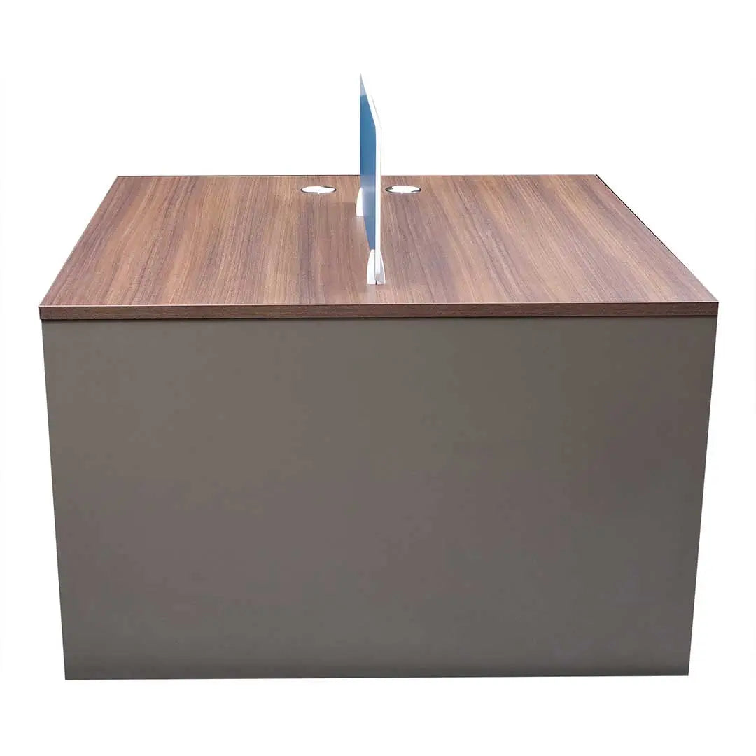 Workstation For Two People (x2) with Side Drawers - Brown-GCC Home Center