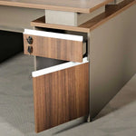 Load image into Gallery viewer, Workstation For Two People (x2) with Side Drawers - Brown-GCC Home Center