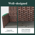 Load image into Gallery viewer, YIYAN Garden Furniture Set 3 Pieces Patio Rattan Wicker Chairs,Patio Porch Outdoor Furniture Set with Chairs, Coffee Table and Washable Cushions (Gray)